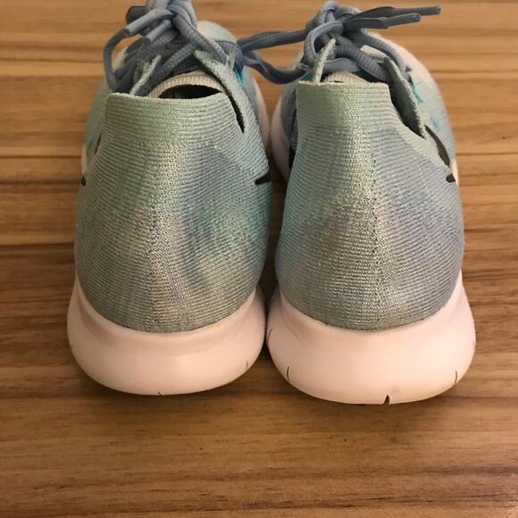 Nike Womens Free RN Flyknit 2017 880844-402 Blue Running Shoes Sneakers Size 9 - Picture 4 of 7